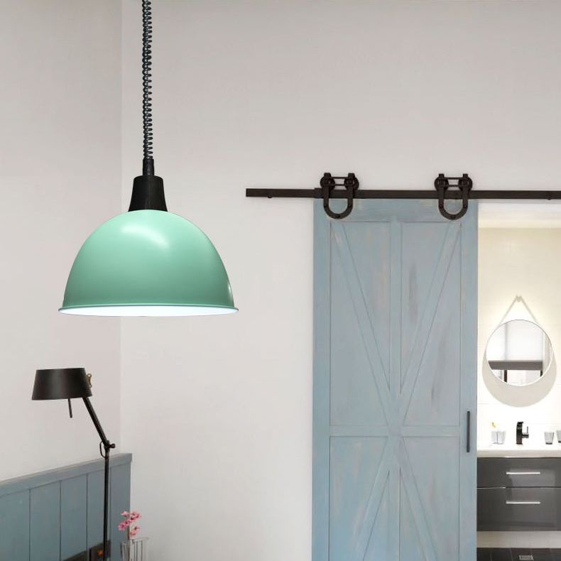 Accesorio de iluminación colgante de domo de metal estilo nórdico lámpara de techo colgante para comedor