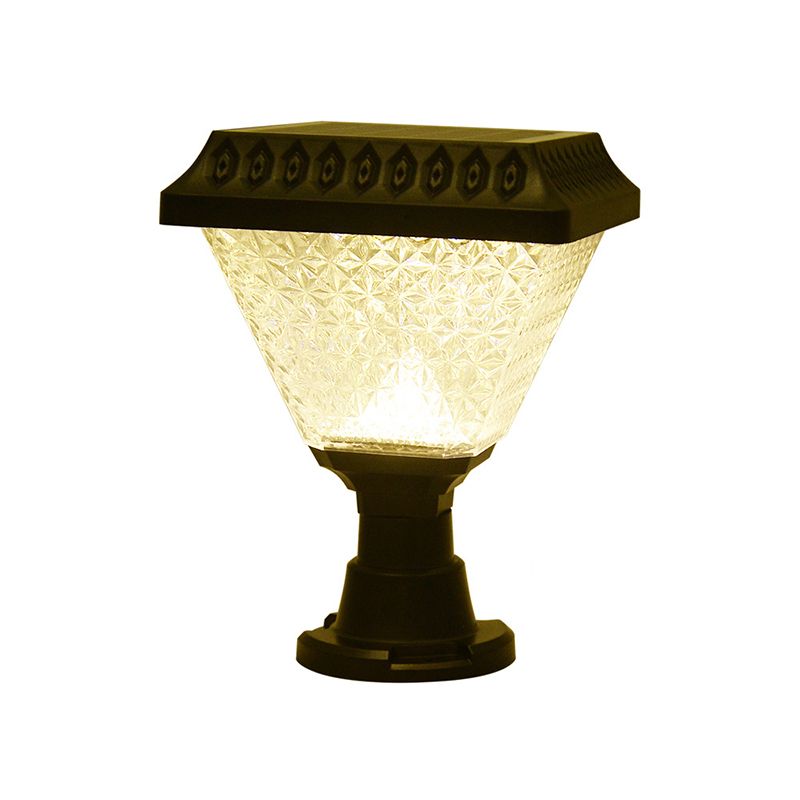 Waterproof Black Pillar Lamp Solar Outdoor Lights for Garden