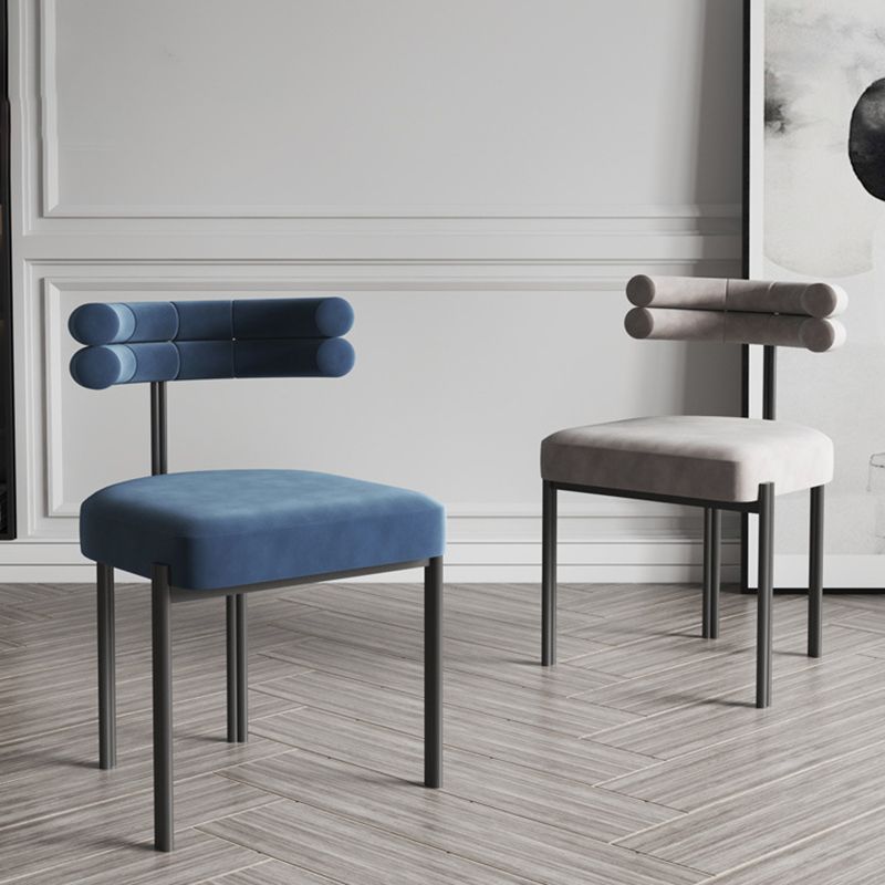 Contemporary Metal Indoor-Outdoor Room Chair Open Back Side Chair