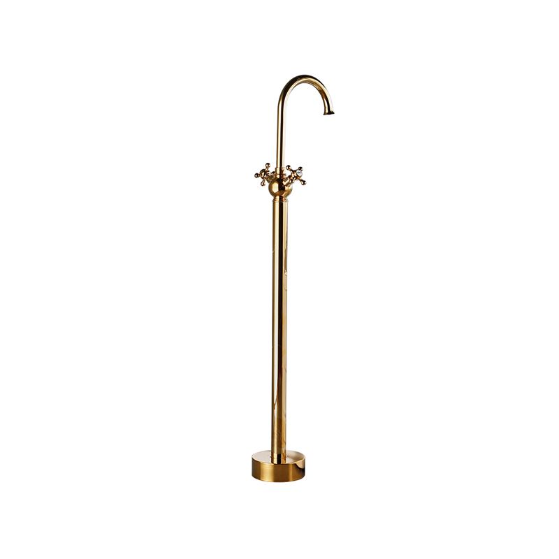 Modern Bathroom Faucet Floor Mounted Rod Handle Bathtub Faucet