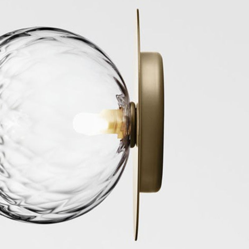 Traditional 1 - Light Globe Bath Lighting Solid Brass and Glass Bathroom Vanity Fixture