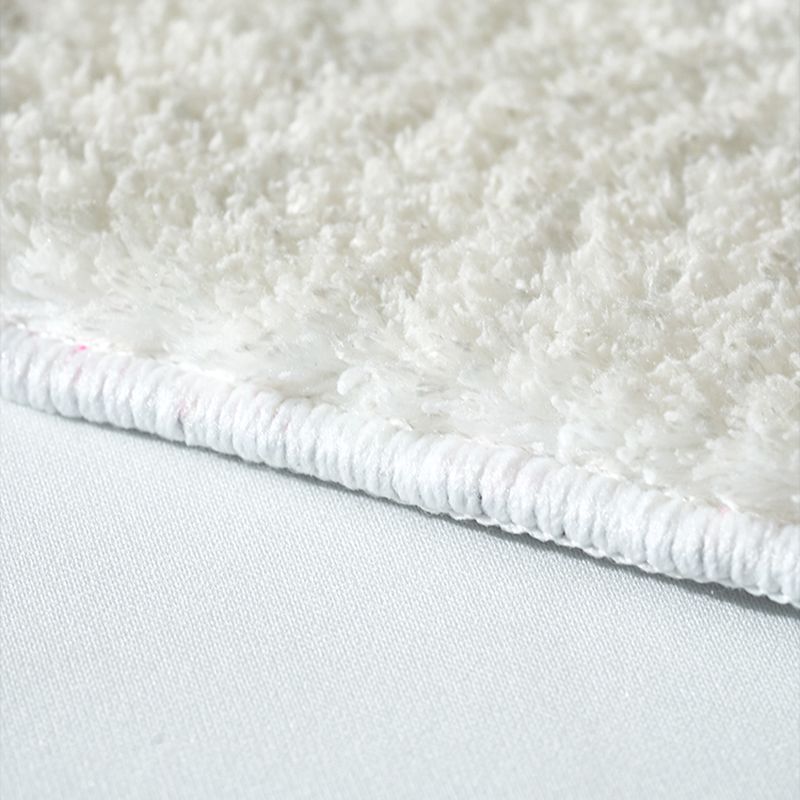 Black Modern Rug Polyester Color Lump Rug Non-Slip Backing Rug for Drawing Room