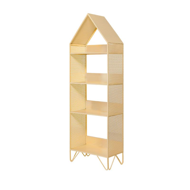 Modern Style Bookcase Metal Open Back Bookshelf for Home Office Use