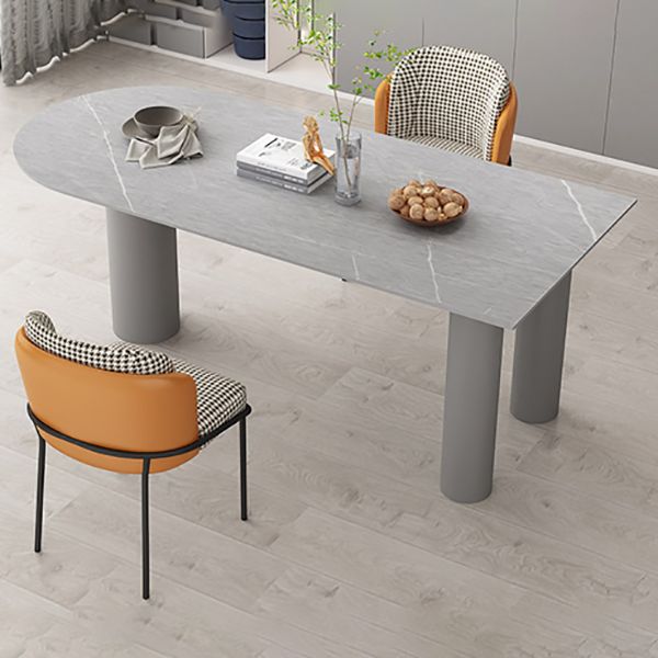 Gratis vorm 3 poten moderne stijl eettafel witte vaste tafel met gesinterde steen