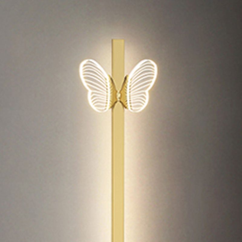 Strip Shape Wall Mount Light Butterfly LED Wall Light with Acrylic Shade for Bedroom