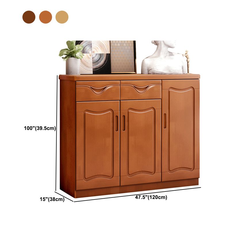 Modern Wood Accent Cabinet Standard Bar Pulls Cabinet with Drawer