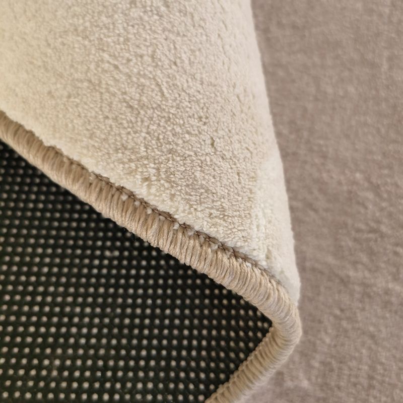 Nordischer Teppich mit unregelmäßigem Farbblockmuster, aprikosenfarbener Polyester-Teppich, schmutzabweisender Innenteppich für Heimdekoration
