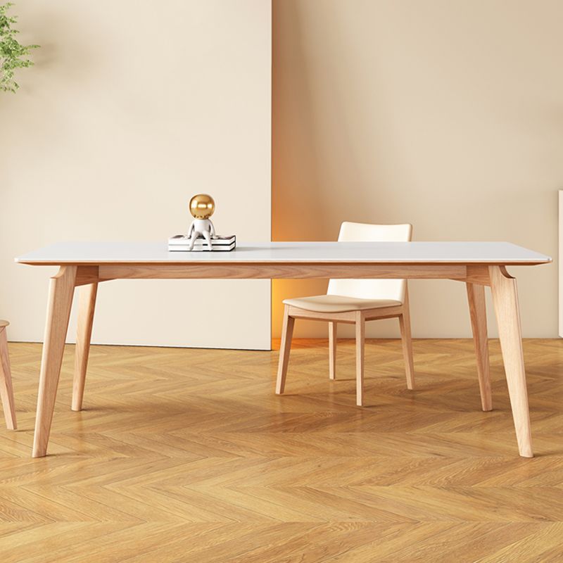 Sintered Stone Dining Table Rectangle Modern Dinner Table for Dining Room