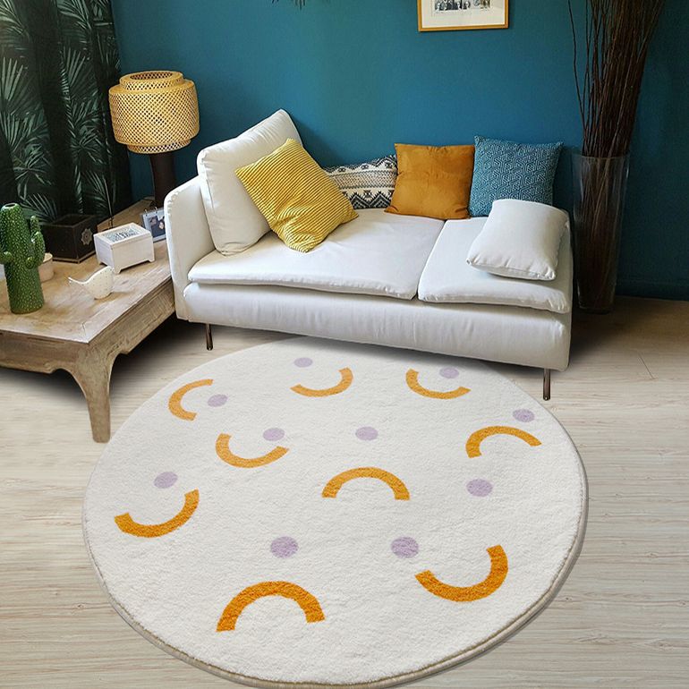 Contemporary Geometric Rug Green Polyester Indoor Carpet Washable Area Rug for Home Decor