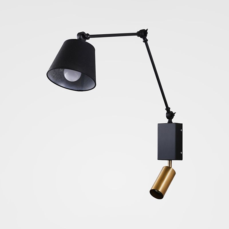 Style moderne mural léger tissu grad lampe applicable réglable pour chambre à coucher