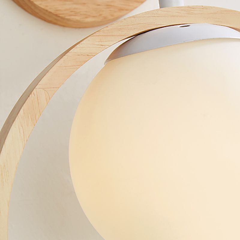 Moderne Kugelwandmontaglampen Holz 1 Lichtwandbeleuchtung Armaturen