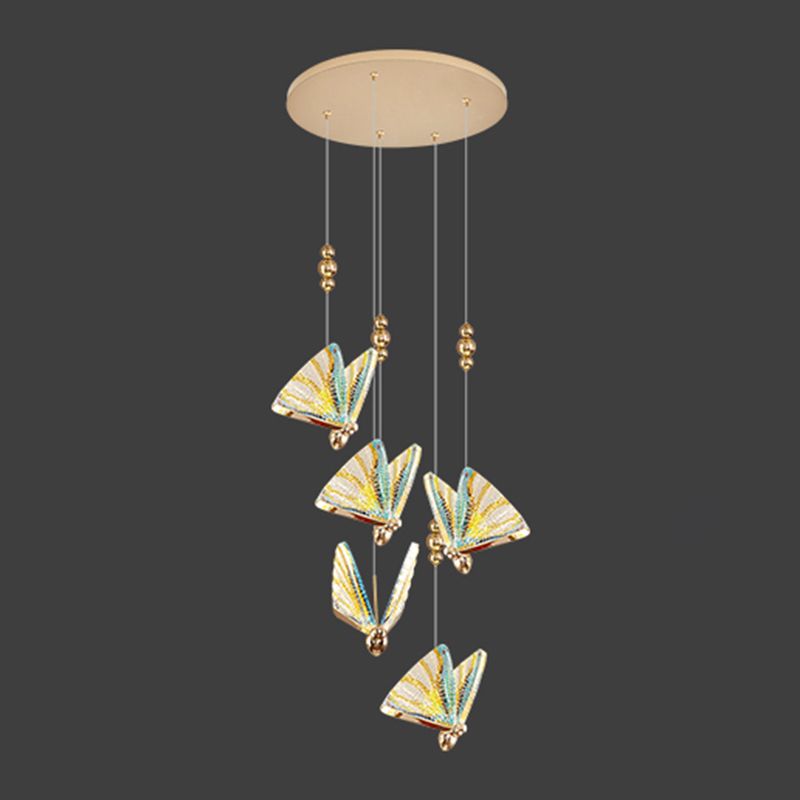 Pendants à papillons multicolores