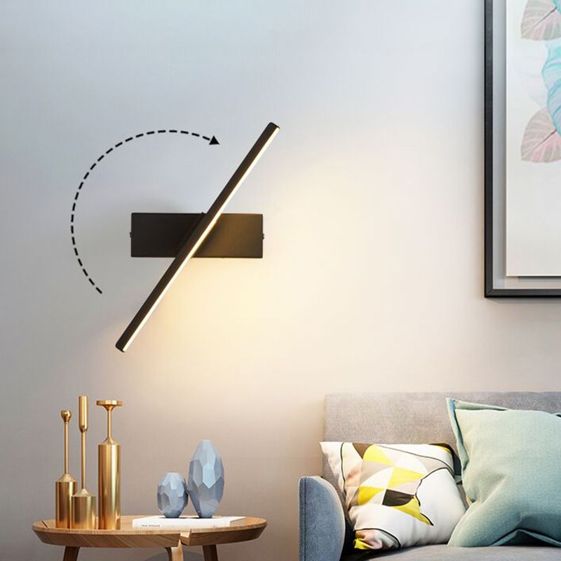 Moderna Nordic Style Lineal Wall Donce Aluminium 1 Light Sponces for Study Bedroom