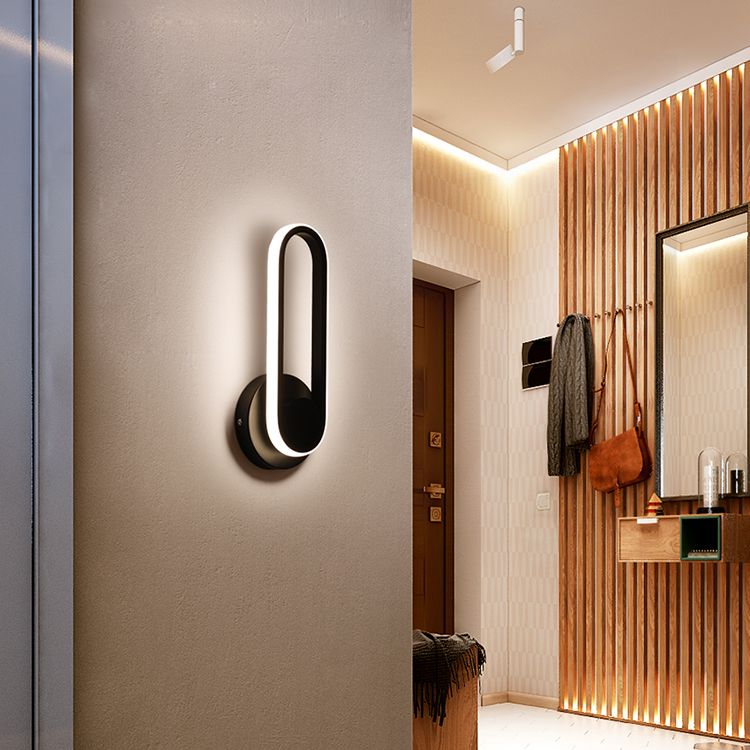 Silica Gel LED Rotable Pared Spliqu en estilo creativo moderno de hierro forjado Luz de pared oblonga para espacios interiores