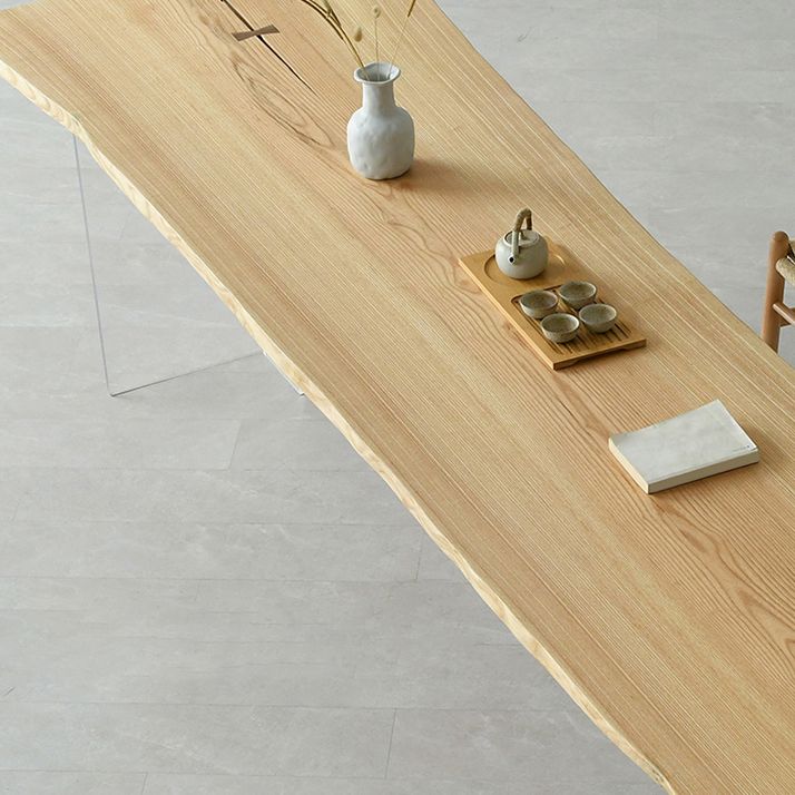 Modern 1/2 Pieces Rectangle Dining Set Solid Wood Dining Room Table with Chairs