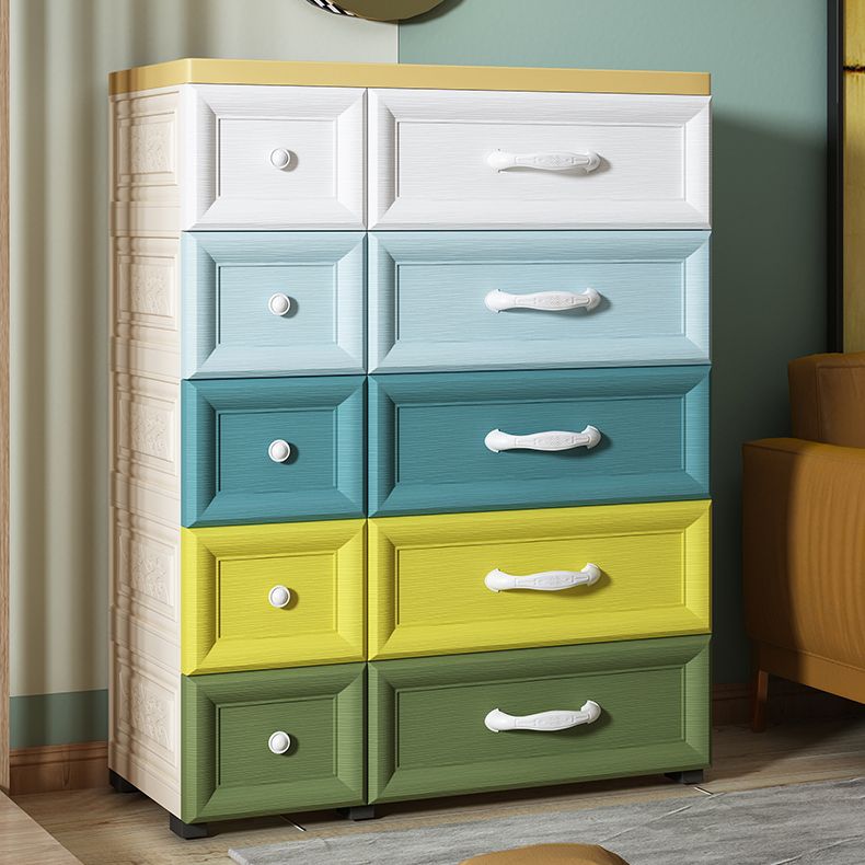 Plastic Storage Cabinet With Drawer Modern Wardrobe Armoire for Home