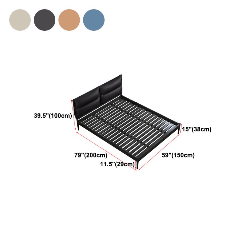 78.74-Inch L Iron Bed Frame Contemporary Black/White Wire-Grid Bed, Mattress Not Included