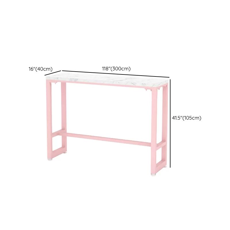 Modern 1/5 Pieces Bar Table Set Rectangle Stone Counter Table for Cafe