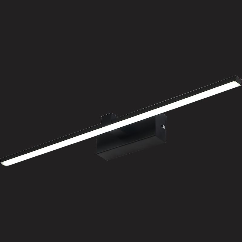Luz de pared de metal de forma lineal Luz de montaje de pared de espejo de luz simple estilo moderno