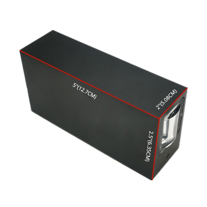 Black Rectangular Metal LED Wall Lamp Double-headed Warm Light Wall Sconce for Villa Corridor