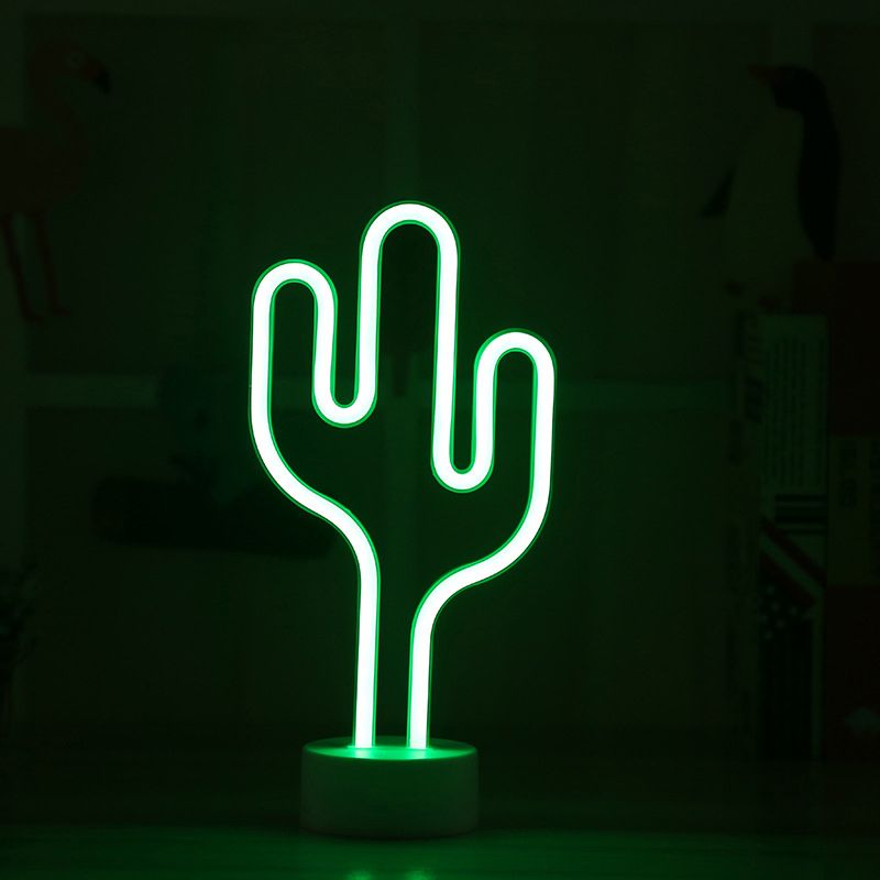 Lampada da comodino a forma di cactus batteria contemporanea a led alieting