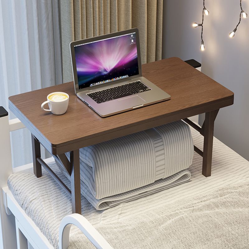 Traditional Rubber Wood Sofa Side Accent Table with 4 Legs for Bedroom