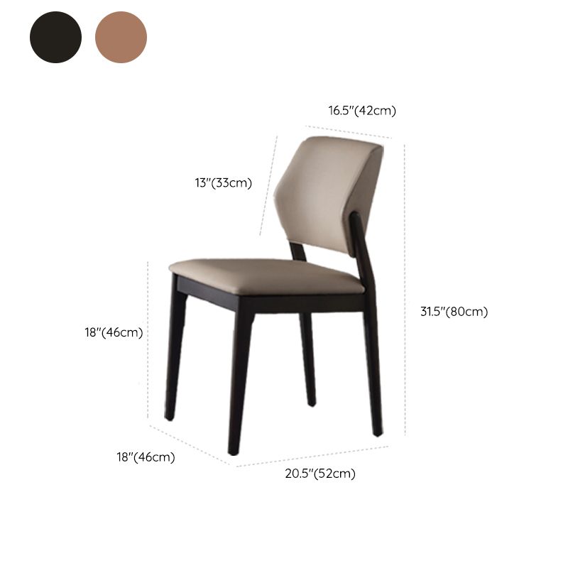 Contemporary Open Back Dining Chairs Indoor Upholstered Side Chair