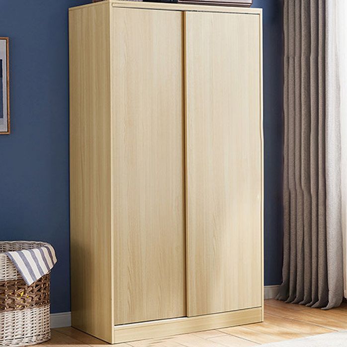 Manufactured Wood Kids Closet Contemporary Armoire Cabinet with Garment Rod