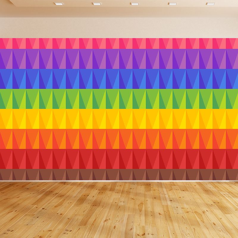 Helle Farbgeometrie-Wandbild, umweltfreundliche Heimdekoration für Schlafzimmer