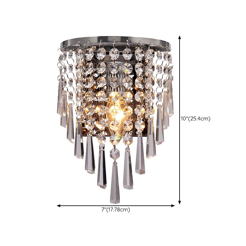 Modern Unique Shape Wall Light Sconces Crystal 1 Light Wall Lighting Fixtures