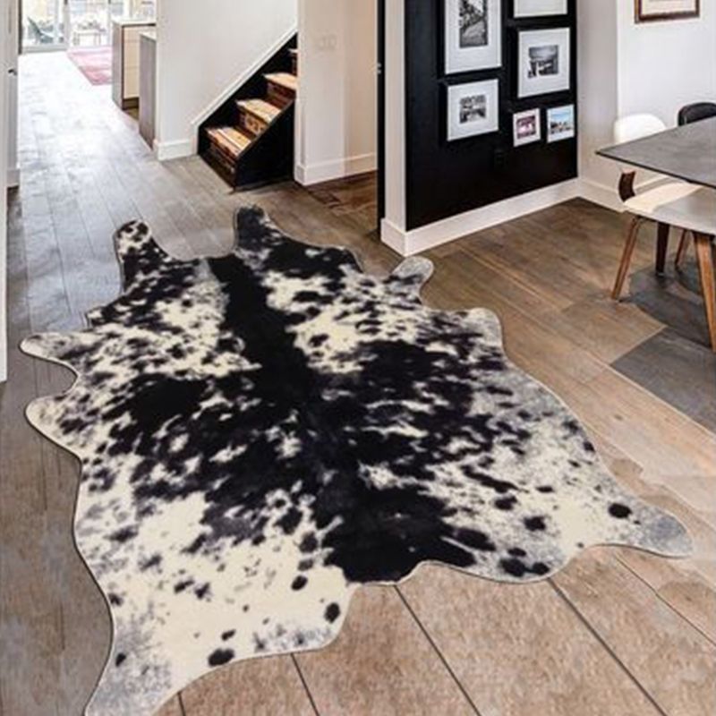 Mehrfarbiger, einzigartiger Teppich, Acryl-Teppich mit Tierhautmuster, pflegeleichter, maschinenwaschbarer Teppich zur Dekoration