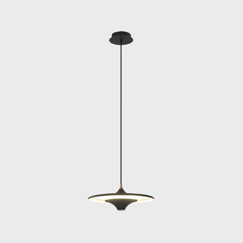 Round Shape Metal Hanging Light Modern Style 1-Light Hanging Mounted Light