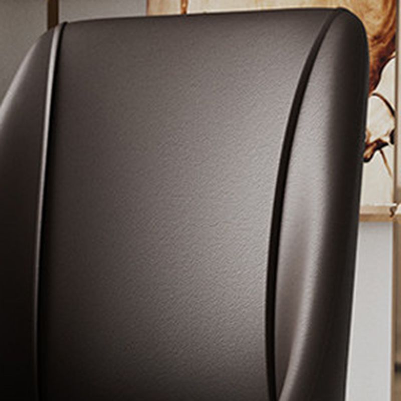Luxurious Upholstered Armless Chair Leather Chair with Metal Base for Dining Room