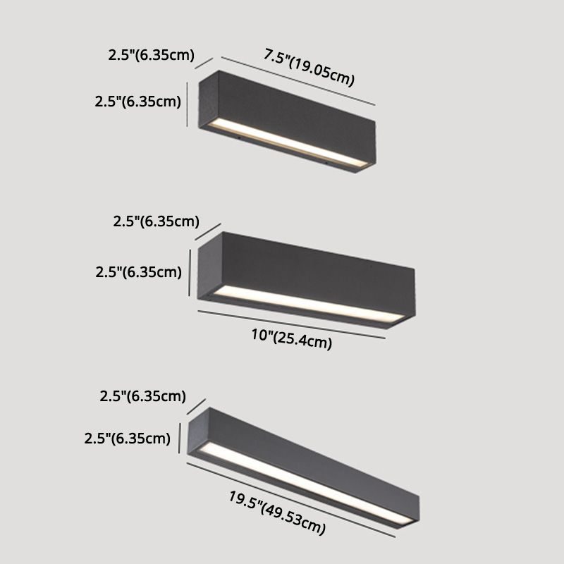 Modern Minimalist Style Linear Up and Down LED Wall Sconce Metal Wall Mounted Lamps