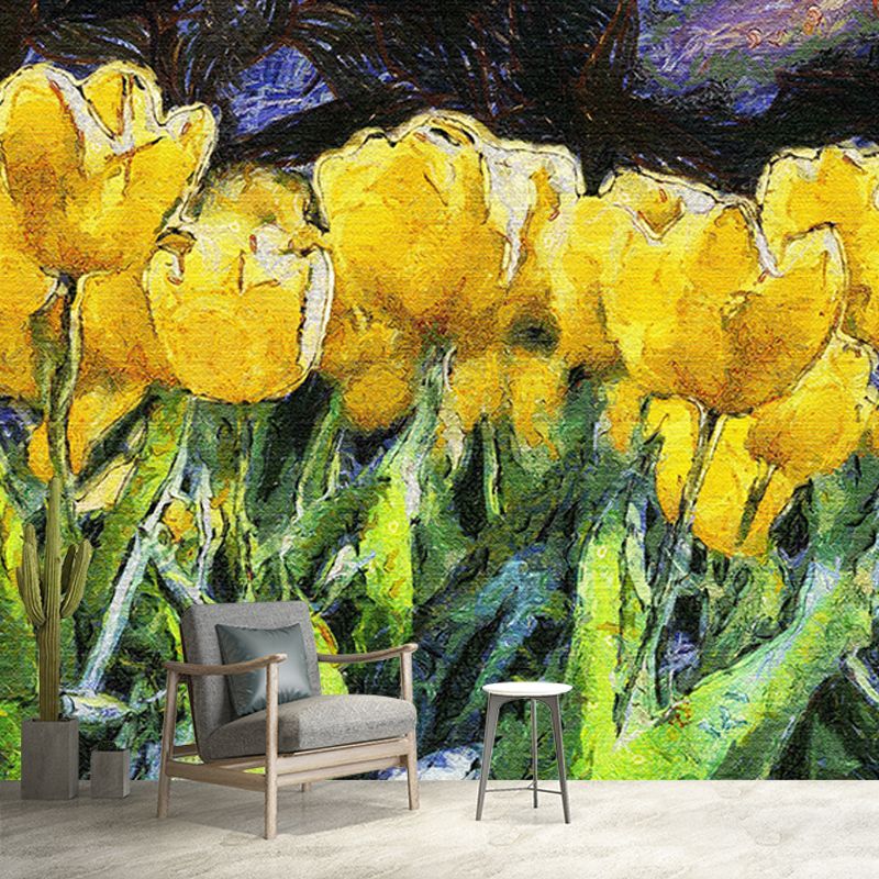 Impressionist Painting Mildew Resistant Wallpaper Illustration Sleeping Room Wall Mural