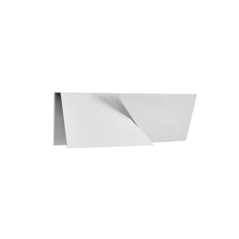 Modern Rectangle LED Wall Mount in Mate White Finish Geometric Wall Lighting