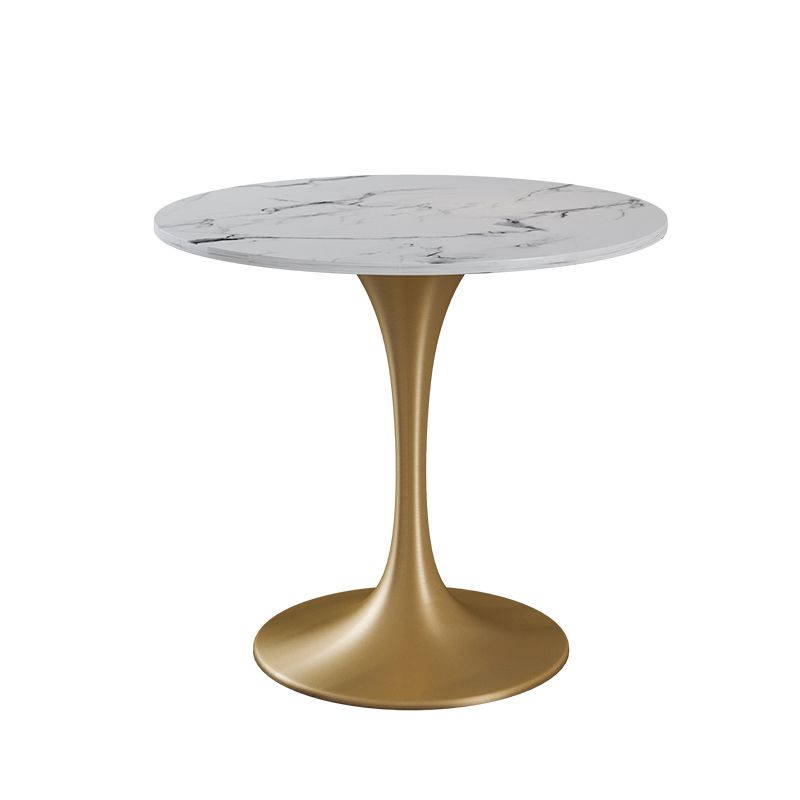 Modern Stone Dining Set 1/4/5 Pieces Round Dining Table Set with Padded Chairs