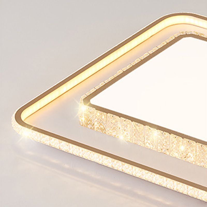 Lámpara de techo Lámpara de techo moderna de acrílico y cristal para sala de estar y dormitorio