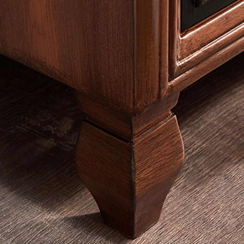 Mid-Century Modern Wood Cabinet Knobs Side Cabinet with Drawer