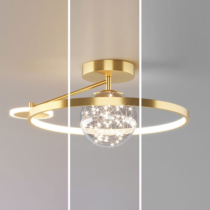 Luz de techo LED de estilo de techo de techo de círculo de metal