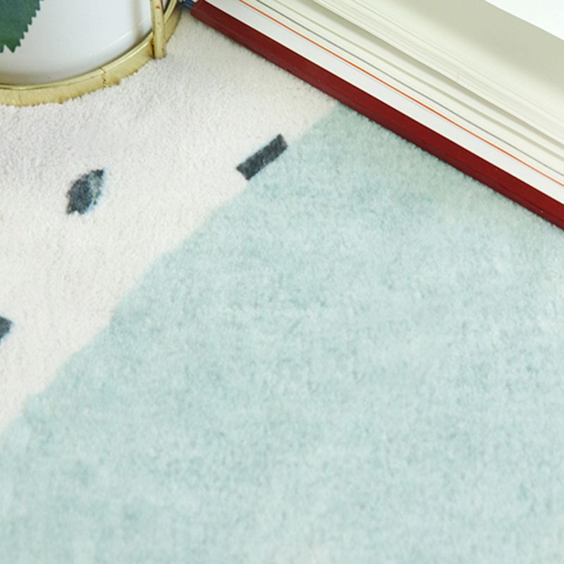 Tapis d'intérieur moderne mélangé de couleurs, bloc de couleurs en Polyester, avec support antidérapant, pour la décoration de la maison