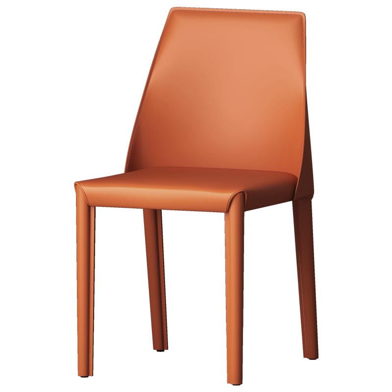 Modern Kitchen Leather Dining Chair Parsons Chair in Matte Finish for Home