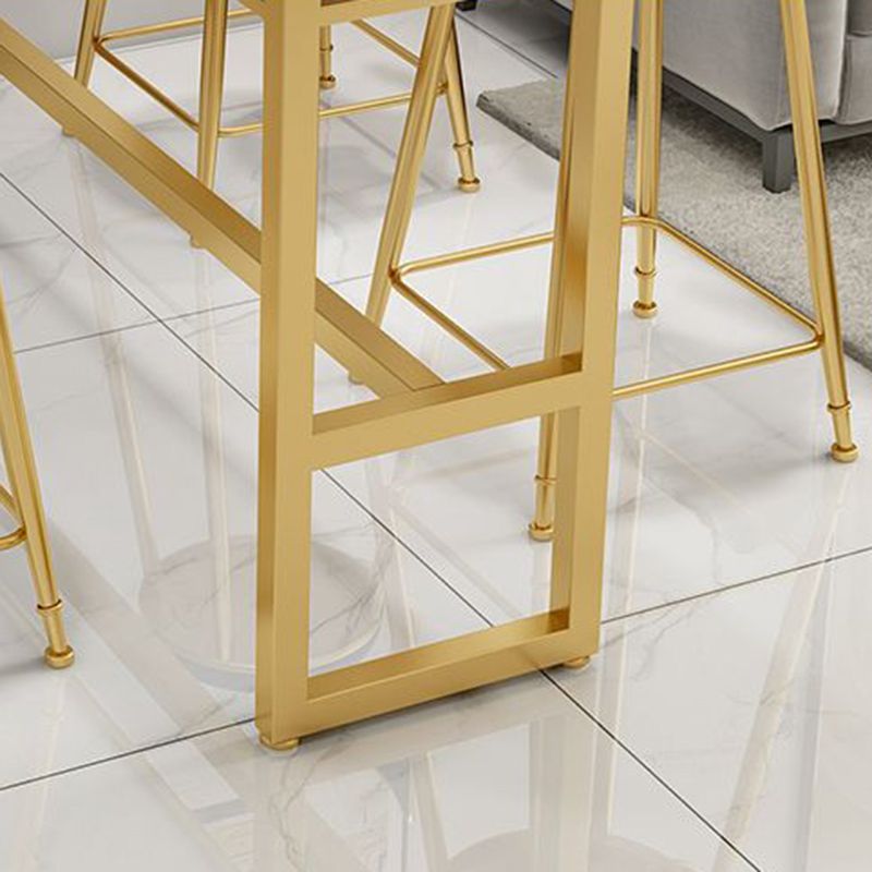 Glam Style Bar Set 1/2/3/5 Pieces Faux Marble Rectangle Counter Set