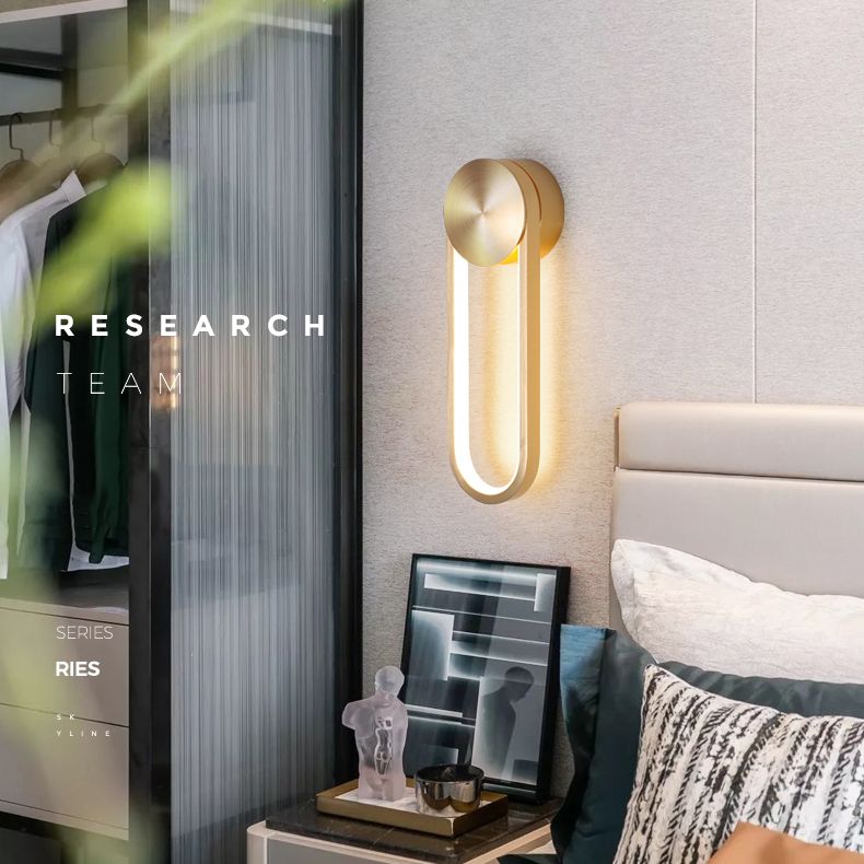 Modern Luxury LED Rotatable Wall Lamp Aluminium Oblong Wall Sconce with Silicone Shade