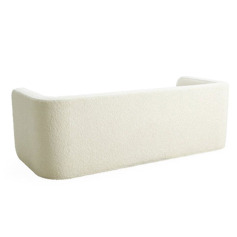Contemporary Velvet Tuxedo Arm Sofa Loose Back Settee for Living Room
