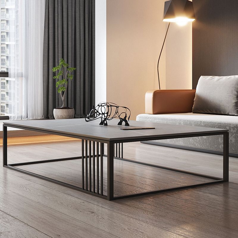 No Distressing Single Coffee Table Modern Grey Slate Frame Coffee Table