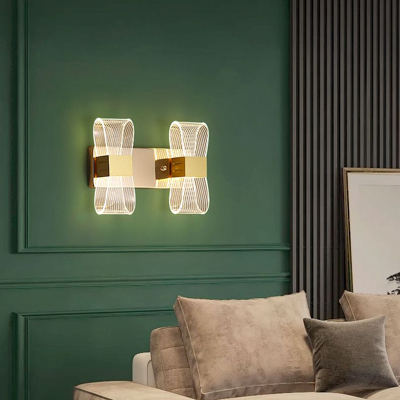 Zeitgenössische LED -Wandleuchter ovales Aluminiumwandmontage Licht für Schlafzimmer