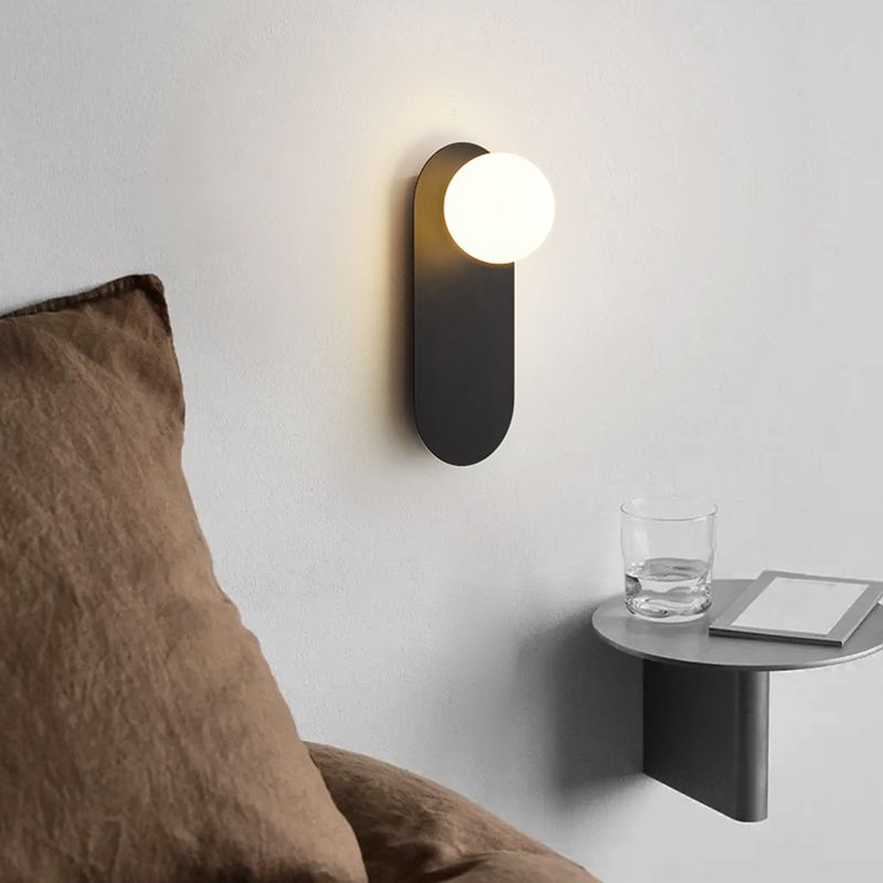 1-Light Modernism Wall Mounted Sconce Glass Wall Light for Foyer