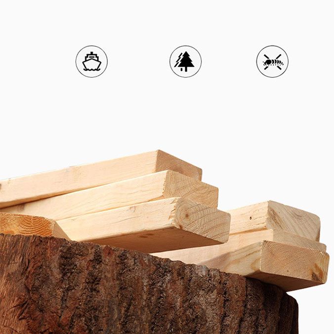 Contemporary Sliding Doors Sideboard Solid Wood Sideboard with 4 Drawer