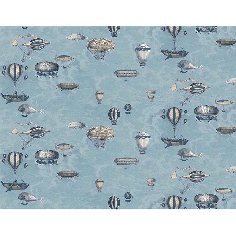 Stain-Resistant Balloon Mural Wallpaper Non-Woven Material Cartoon Wall Art for Children's Bedroom